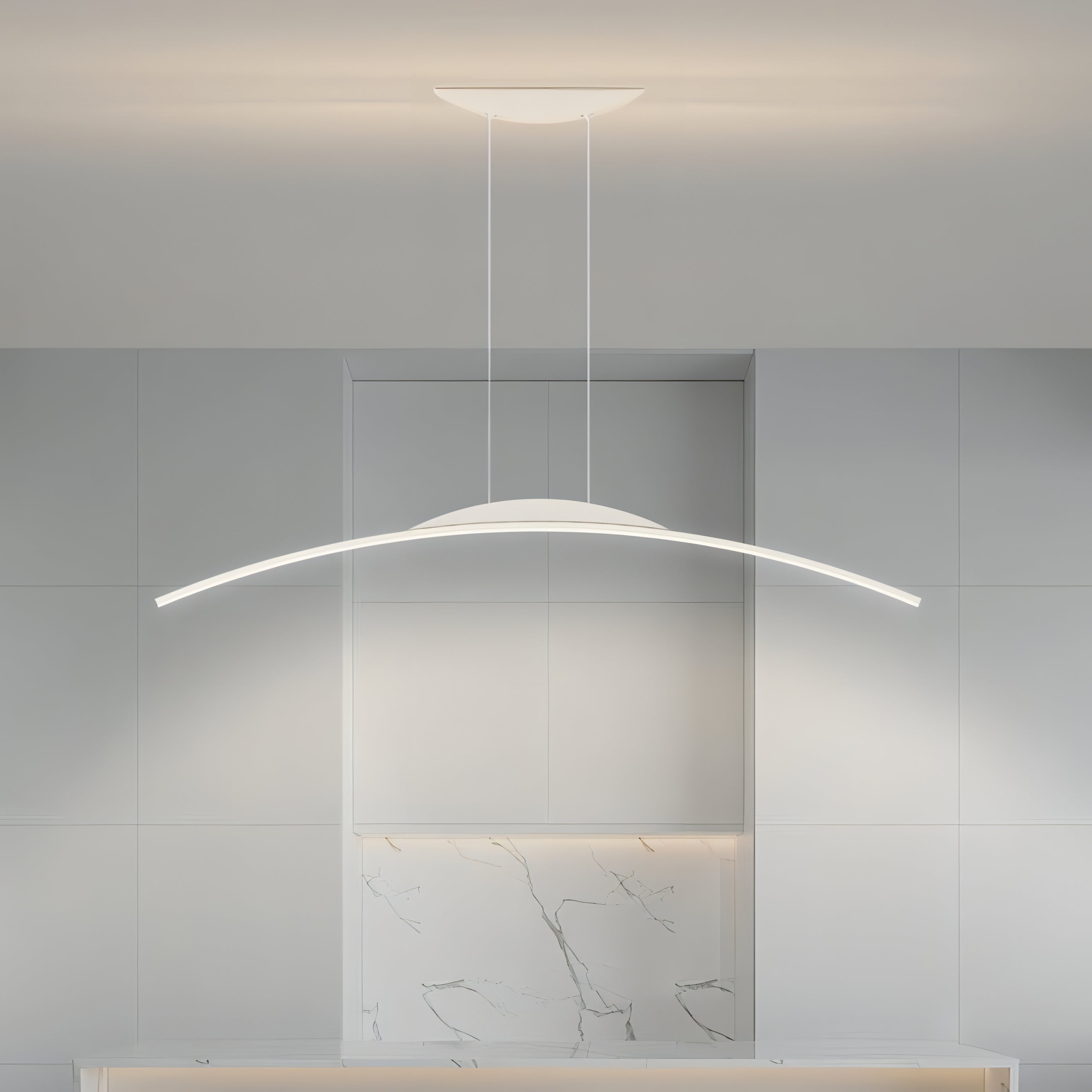 Myra - Modern Thin Curved Bar Ceiling Light Chandelier