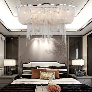 Kannon - Semi Flush Chain Tassel Hanging Ceiling Light Chandelier