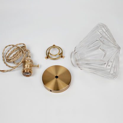 Zechariah - Cone Patterned Glass Pendant Ceiling Light