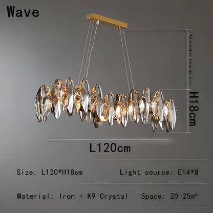 Annelie - Smoked Transparent Crystal Ceiling Chandelier