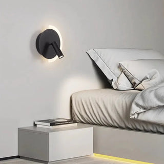 Noa - Modern Aluminium Wall Light With Switch Rotatable Spotlight