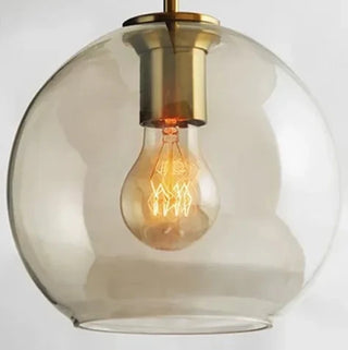 Longan - Modern Industrial Glass Coloured Ball Hanging Pendant Ceiling Light