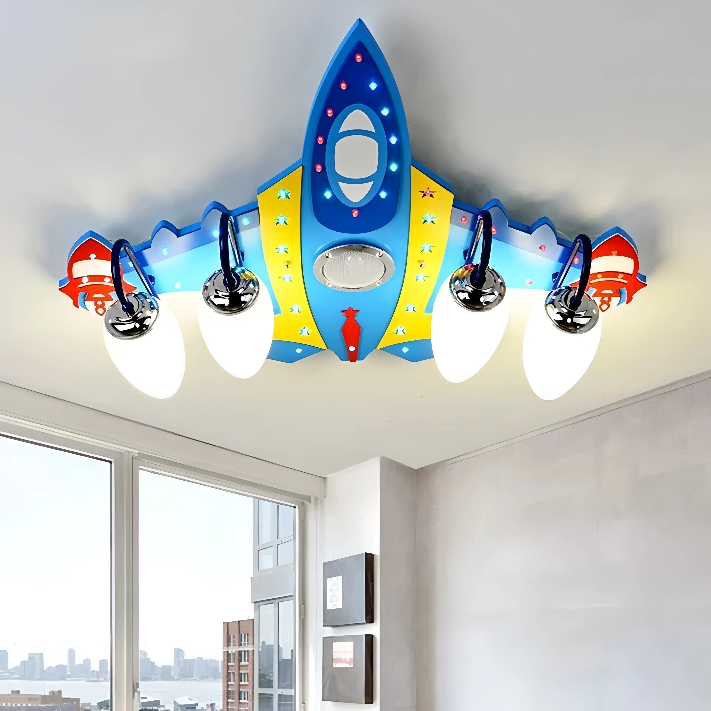Holguin - LED Aeroplane Hanging Children's Ceiling Light