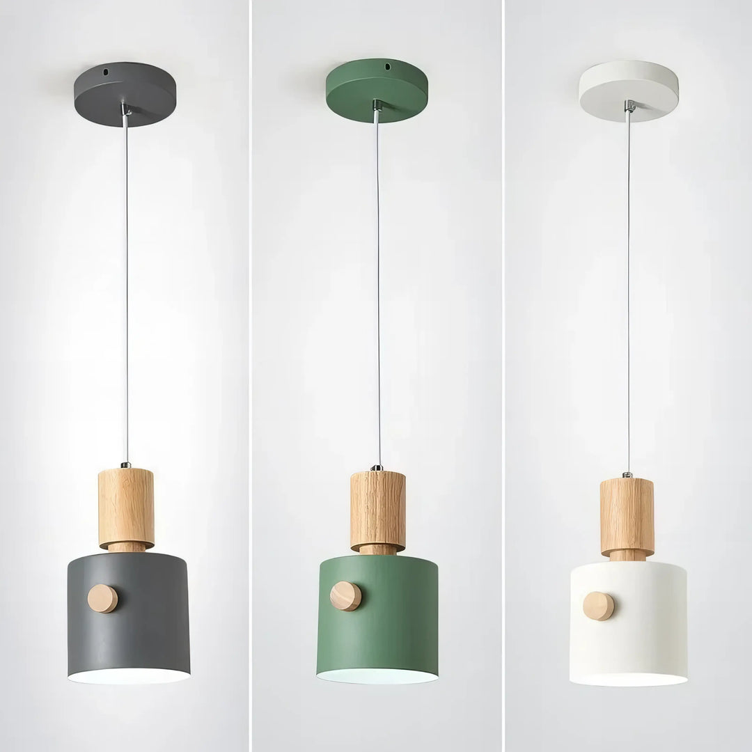 Sally - Nordic Round Wooden Pendant Ceiling Light