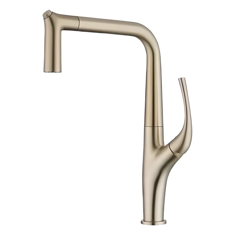Devonte - Pull Out Modern Crane Single Handle Mixer Kitchen Tap