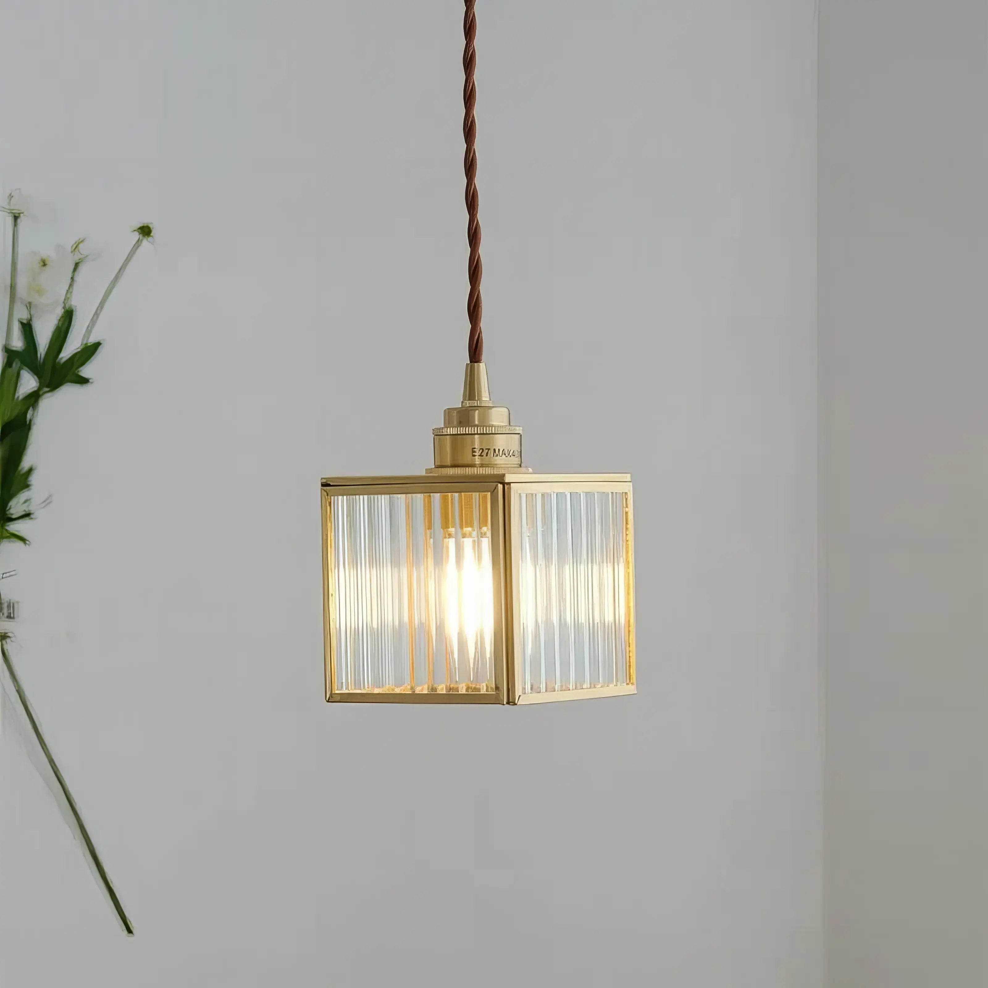 Ulrica - Vintage Modern Gold Glass Pendant Ceiling Light