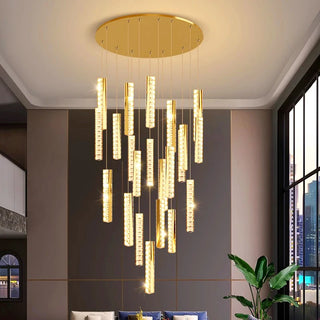 Garcia - Modern Gold Bar Hanging Ceiling Light Chandelier