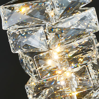 Zayd - Twisted Crystal Glass Hanging Pendant Ceiling Light