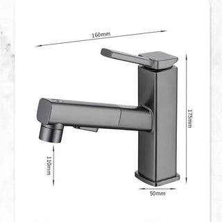 Salvador - Modern Pull Out Hot/Cold Single Lever Basin Tap