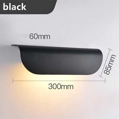 Bay - Black Curved Modern Outdoor Wall Light