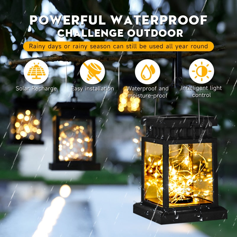 Fajtel - Solar Lantern LED Waterproof Outdoor Garden Light