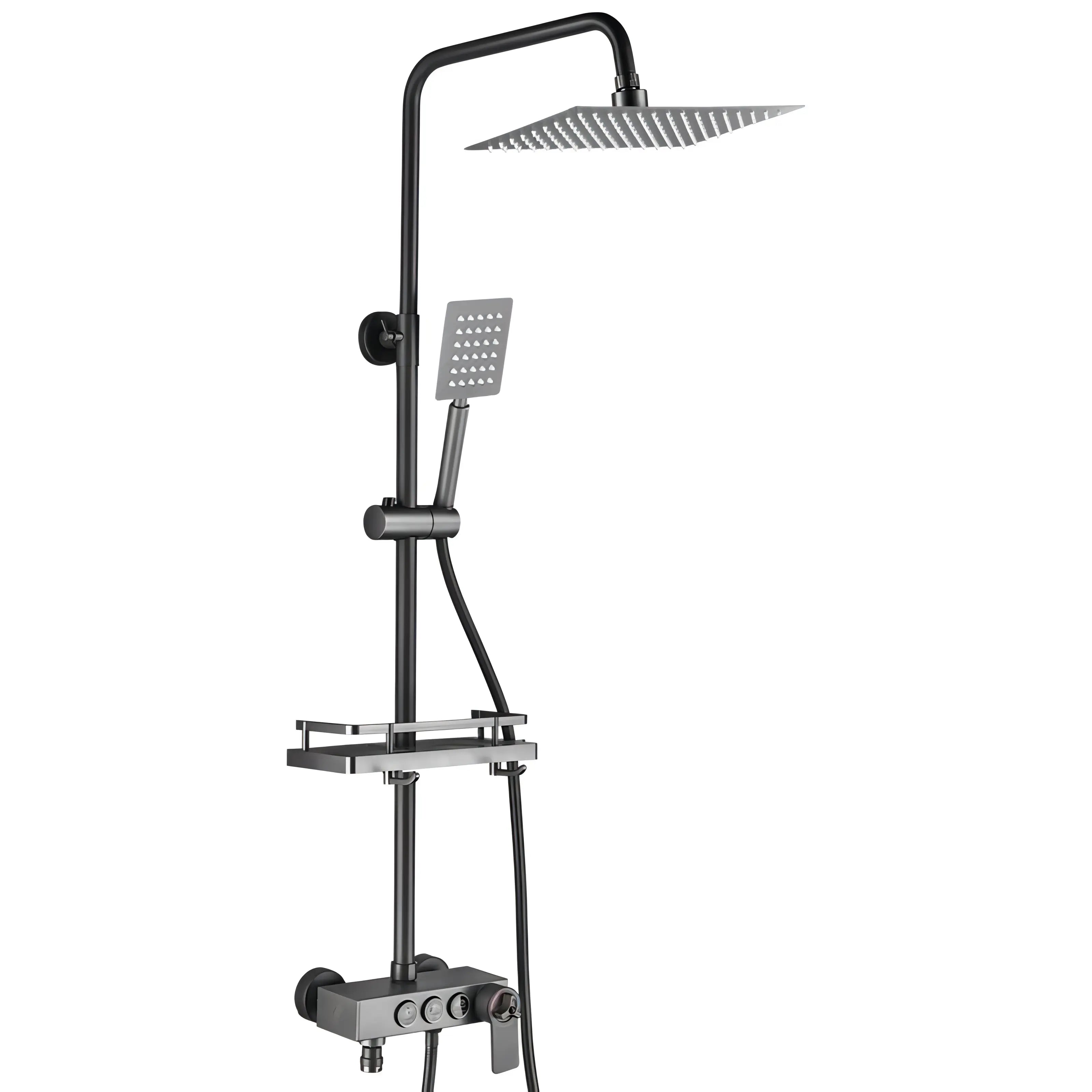 Rangel - Modern Wall Mounted Stainless Steel Shower Set Multi Function Dual Head