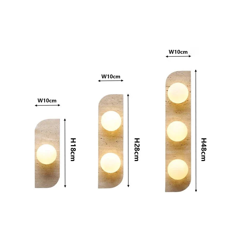 Choi - Retro Natural Stone Wall Light