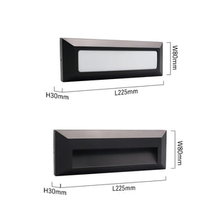 Briar - Flush-Mount Outdoor Rectangle LED Wall Light