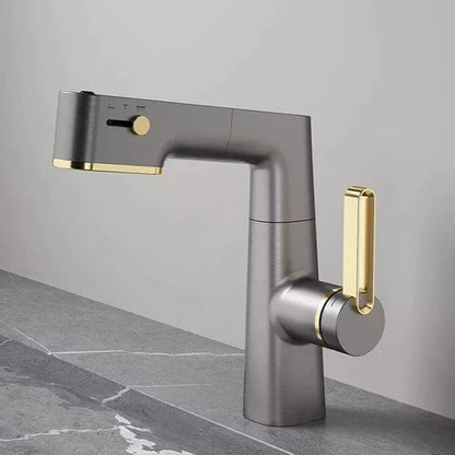 Reese - Pull Out Basin Mixer LED Temperature Tap 360° Rotatable