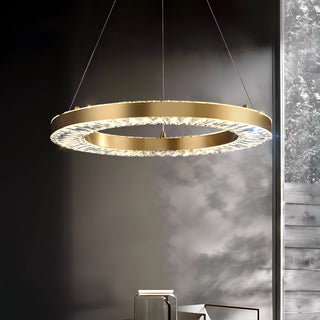 Jill - Modern Round Tiered Patterned Glass Ceiling Chandelier