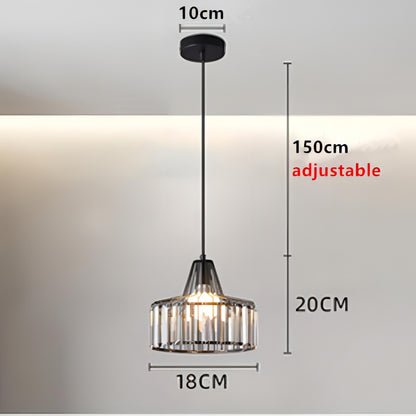 Guillermo - Caged Frame Glass Round Modern Hanging Pendant Ceiling Light