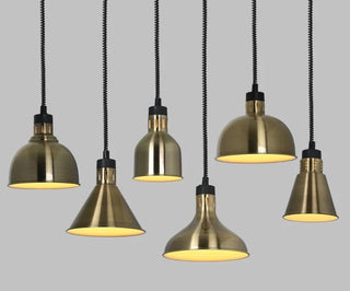 Lars - Gold Round Minimalist Hanging Pendant Ceiling Light