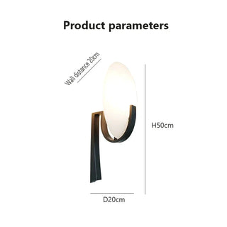 Mayra - Modern Pearl Stone Curved Arm Wall Light