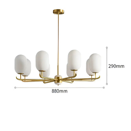 Potts - White Jade Glass Pipe Erected Round Ceiling Light