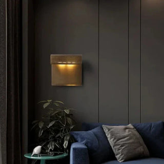 Dayna - Modern Black Brass Curved Downlight Curling Wall Light