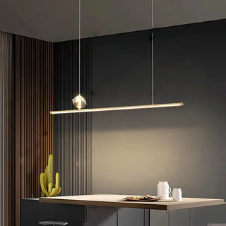 Ivonne - Minimalist Thin Beam Crystal Hanging Pendant Ceiling Light