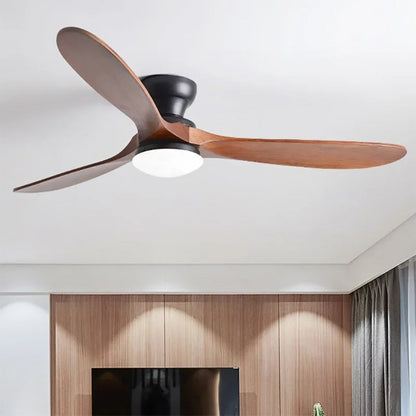 Teague - 42/52Inch 3 Blade Brown Ceiling Fan with LED Light