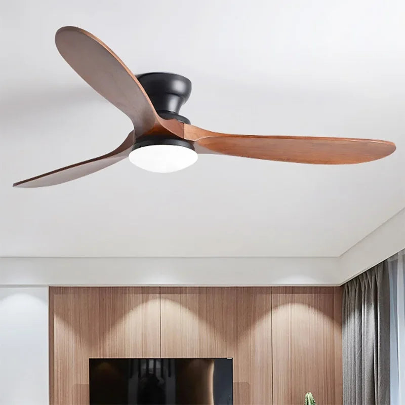 Teague - 42/52Inch 3 Blade Brown Ceiling Fan with LED Light
