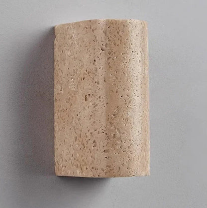 Lino - Japanese Wabi-Sabi Style Cylindrical Stone Up Down Wall Light