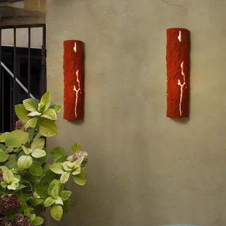 Perales - Wood Tree Style Resin Outdoor Waterproof Wall Light