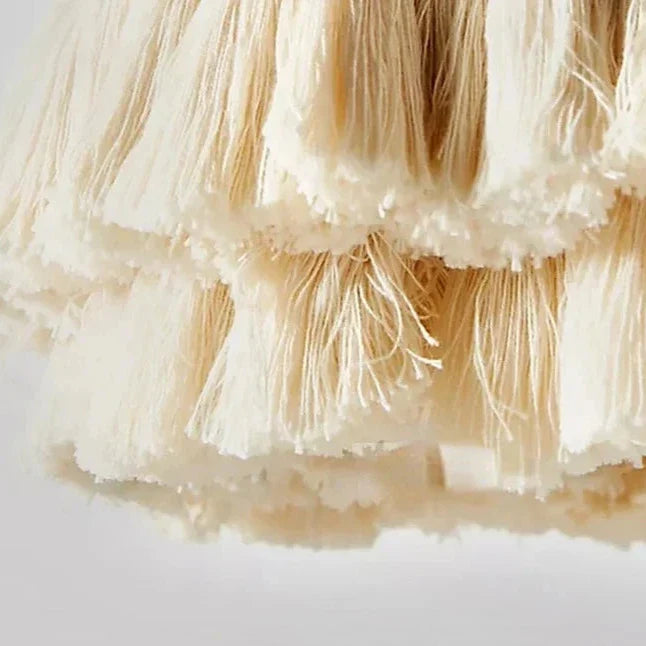 Lazaro - Natural Hemp Rope Macrame Tassel Hanging Pendant Ceiling Light