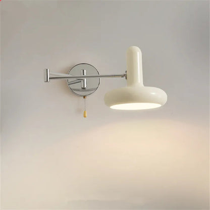 Schwart - Retractable Pull-Switch Modern White Wall Light