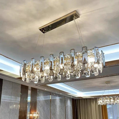 Schmitt - Crystal Hanging Modern Chrome Ceiling Light Chandelier