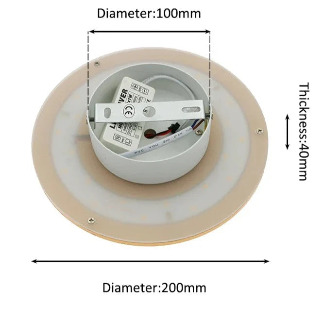 Oskar - Modern Brushed Metal Disc Wall Lamp