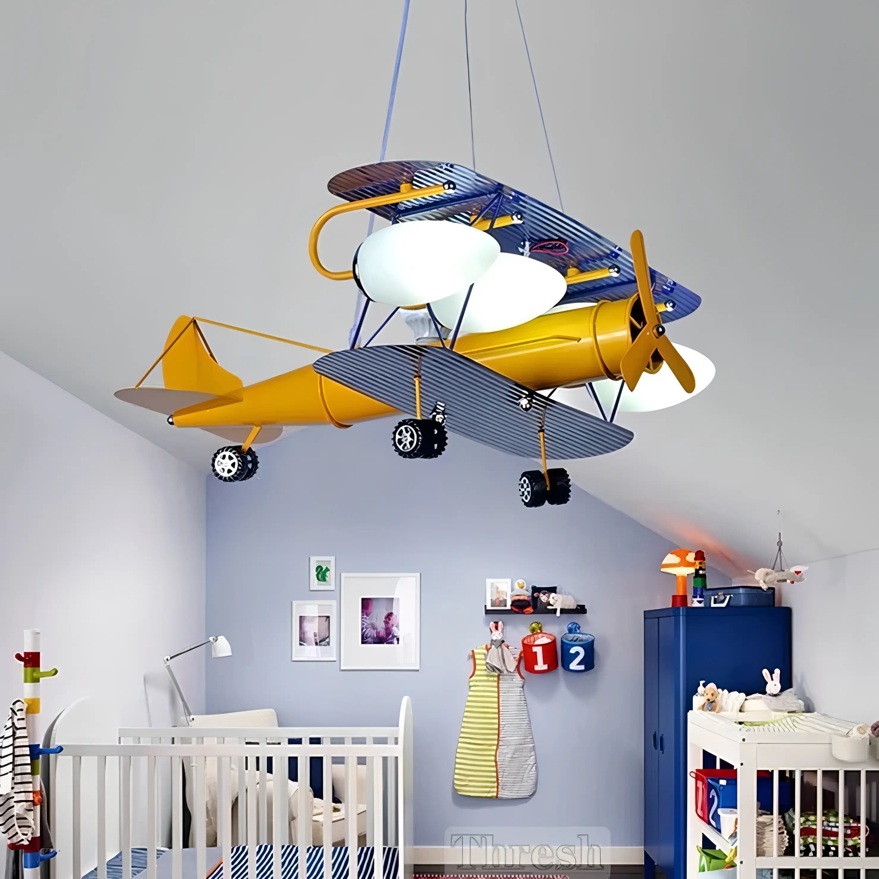Holguin - LED Aeroplane Hanging Children's Ceiling Light