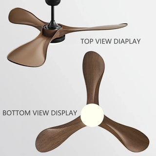 Amirah - 42/52/60Inch 3 Blade Wood Style Ceiling Fan with LED Light