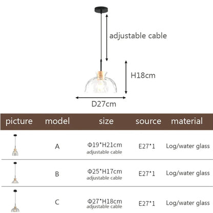 Chana - Modern Round Glass Hanging Pendant Ceiling Light