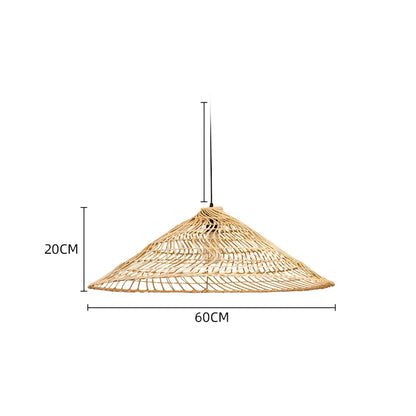 Silas - Wooden Shade Round Pendant Hanging Ceiling Light