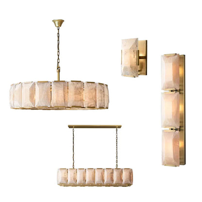 Naitis - Retro Vintage Marble Shade Ceiling Light Chandelier