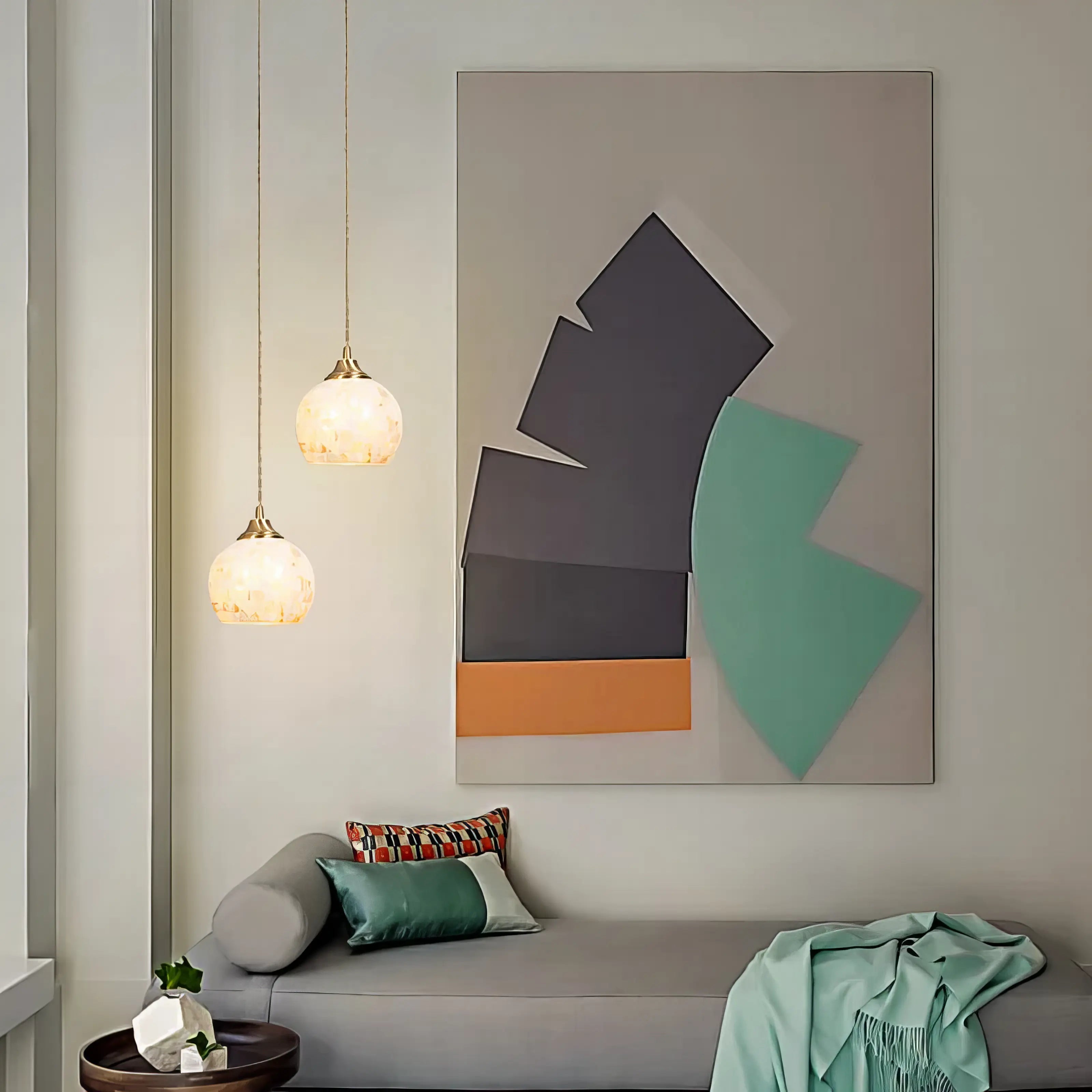 Lucy - Mediterranean Coloured Glass Pendant Ceiling Light