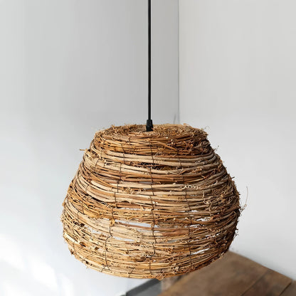 Norwood - Wicker Rattan Round Pendant Ceiling Light