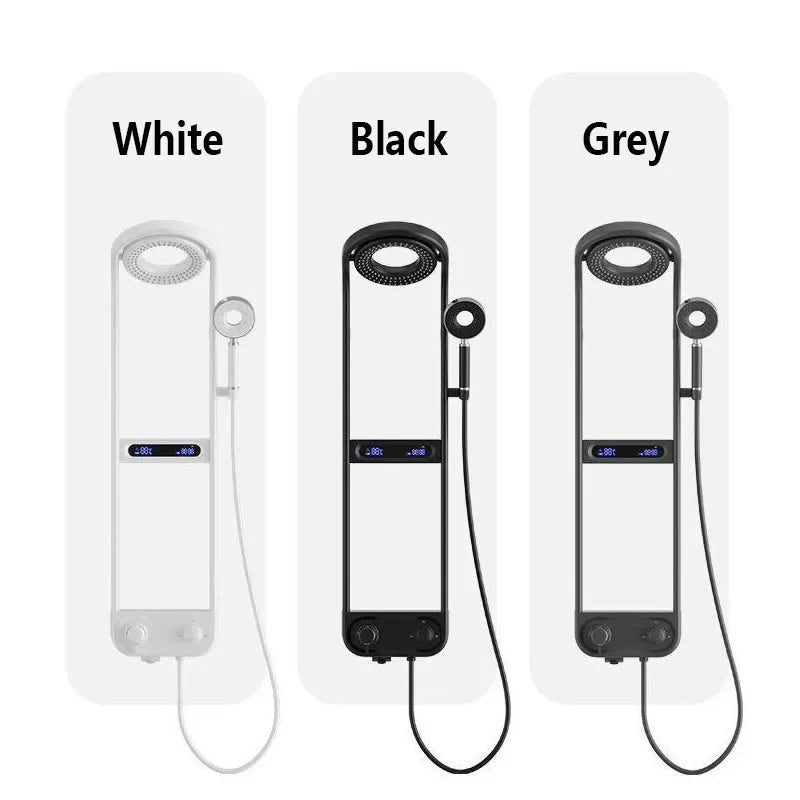 Alison - Modern Round Brass Shower Set with LED Display