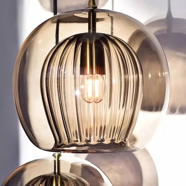 Anastasoula - Glass Double Shade Pendant Hanging Ceiling Light
