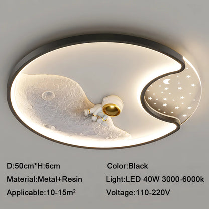 Kenyon - Surface Mounted Astronaut LED Round Ceiling Light Children's Room