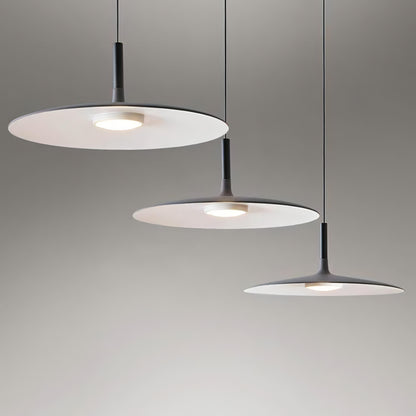 Alvaro - Modern Round Flat Dish Hanging Pendant Ceiling Light