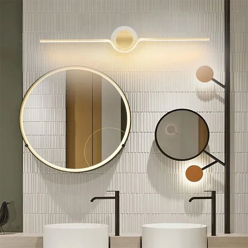 Linh - Modern Linear Bathroom Light With Circular Detail