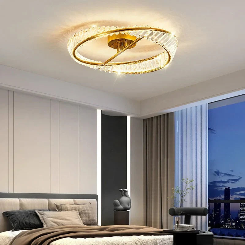 Walsh - Modern LED Round Curved Gold Ceiling Chandelier