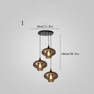 Filomena - Multi Head Modern Smoked Shade Pendant Chandelier Ceiling Light