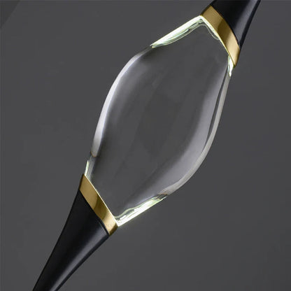 Kelton - Modern Gold Black Hanging Teardrop Pendant Ceiling Light