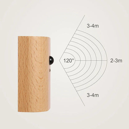Delong - Motion Activated Wooden Wall Night Light USB Rechargeable